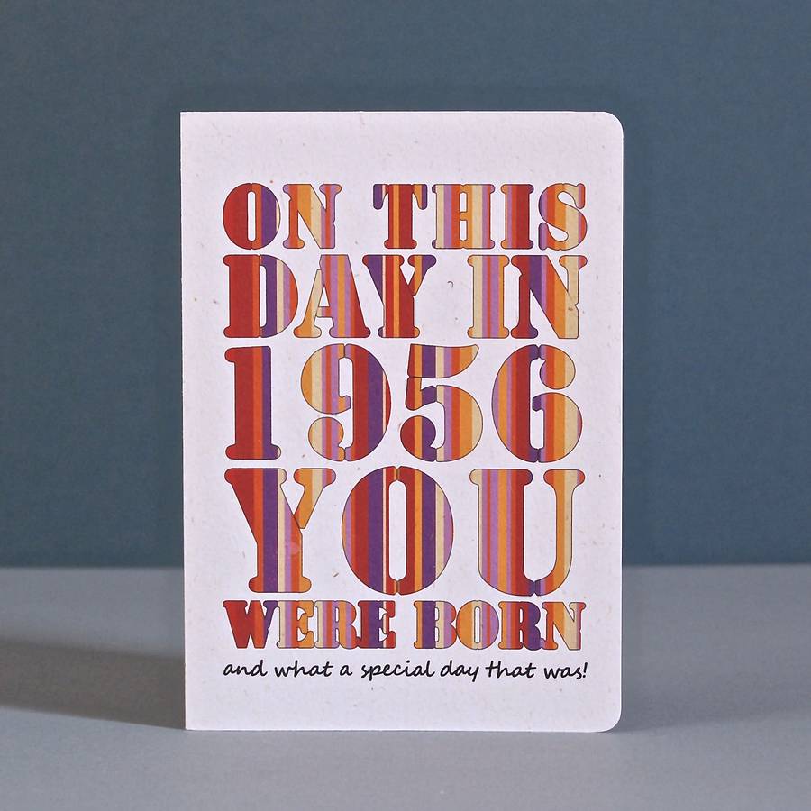Personalised Year You Were Born Card By Ruby Wren Designs ...