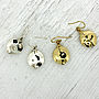 Silver Or Gold Vermeil Distressed Earrings, thumbnail 4 of 5