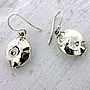 Silver Or Gold Vermeil Distressed Earrings, thumbnail 2 of 5