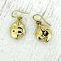Silver Or Gold Vermeil Distressed Earrings, thumbnail 1 of 5