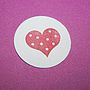 Spotty Heart Wedding Rubber Stamp, thumbnail 2 of 3
