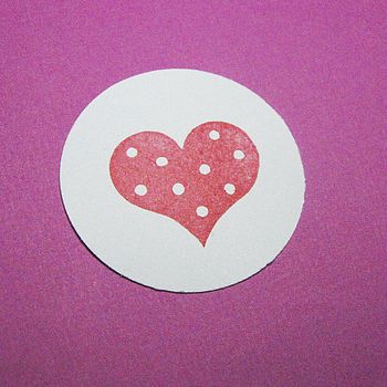 Spotty Heart Wedding Rubber Stamp, 2 of 3