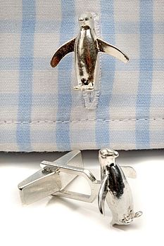 Penguin Cufflinks In Silver, 3 of 5