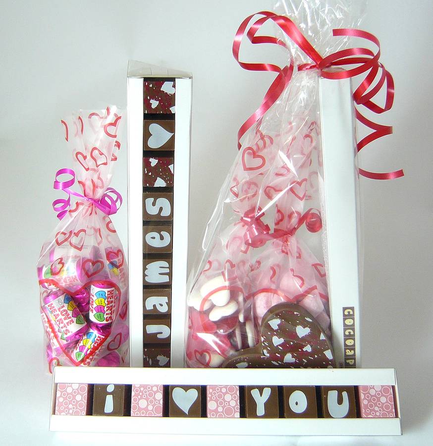 personalised chocolate and sweets gift bag by chocolate by cocoapod
