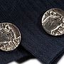 Huntsman And Dog Cufflinks In Silver, thumbnail 2 of 2