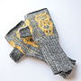 Valentine Owl Knitted Fingerless Gloves, thumbnail 4 of 6