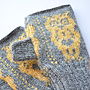 Valentine Owl Knitted Fingerless Gloves, thumbnail 6 of 6