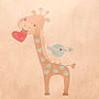 Personalised Giraffe Valentine Gift Bag, thumbnail 2 of 3