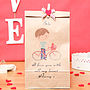 Personalised Cyclist Valentine Gift Bag, thumbnail 1 of 3