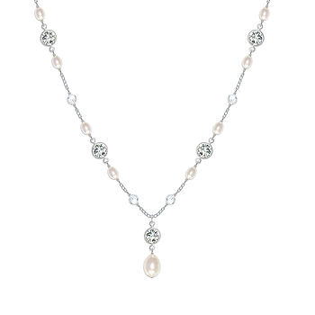Isabella Pearl And Crystal Necklace, 2 of 3