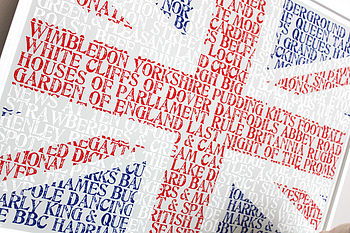 'All Things British' Typographic Art Print, 2 of 5