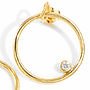 Gold Hoop Diamond Earrings, thumbnail 2 of 3