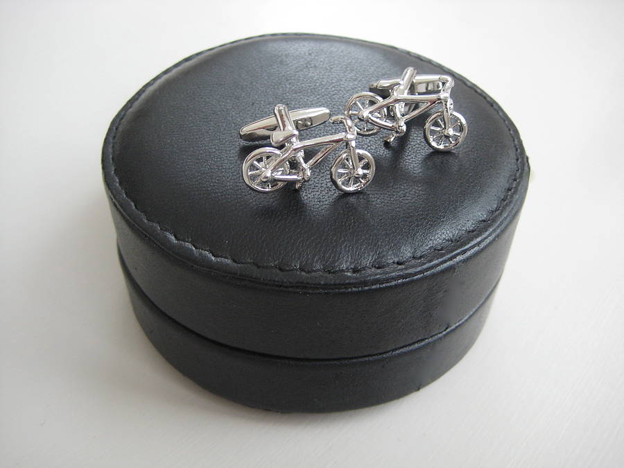round leather travel cufflink case by chapel cards