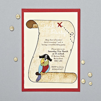 Personalised Pirate Invitations 10