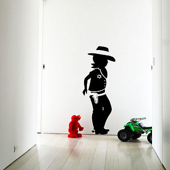 cowboy sticker decal notonthehighstreet