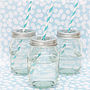 Set Of Six Daisy Glass Jar Lids, thumbnail 2 of 11