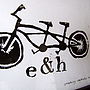 Personalised Tandem Bike Handmade Print, thumbnail 7 of 7