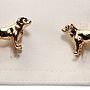 Labrador Cufflinks In 18ct Gold On Silver, thumbnail 1 of 4
