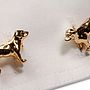Labrador Cufflinks In 18ct Gold On Silver, thumbnail 2 of 4