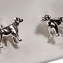 Labrador Cufflinks In 18ct Gold On Silver, thumbnail 4 of 4