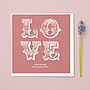 'Love' Personalised Wedding/Anniversary Print, thumbnail 2 of 6