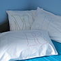 Personalised Initial Embroidered Pillowcase, thumbnail 2 of 9