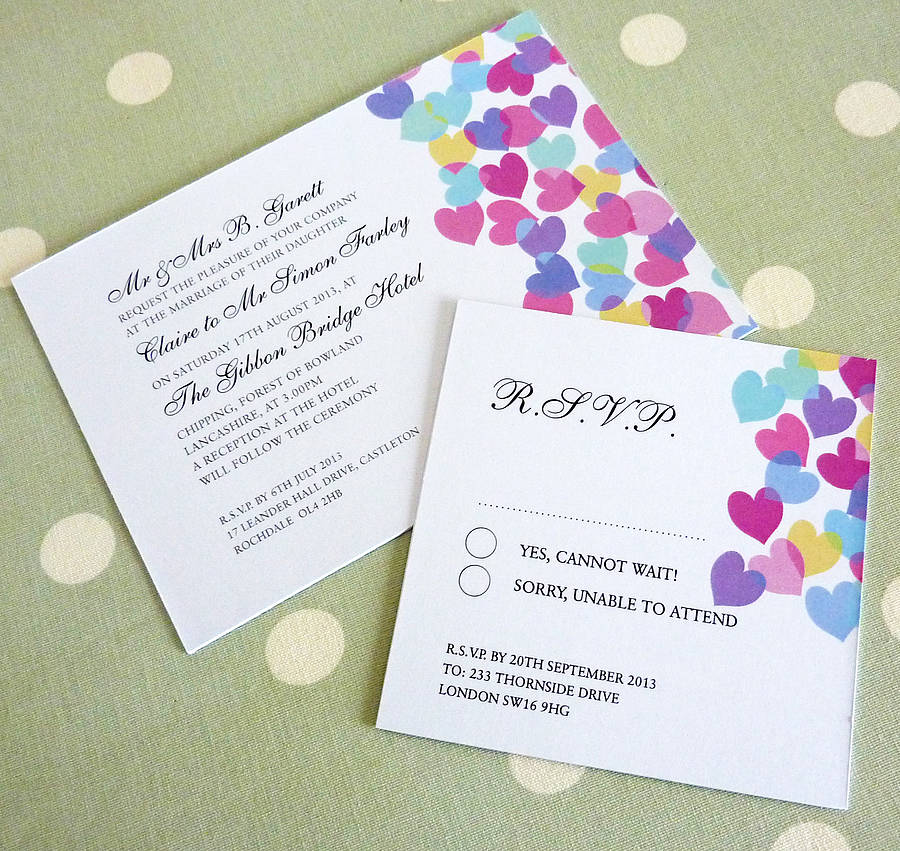 paper hearts personalised wedding stationery by little cherub design ...