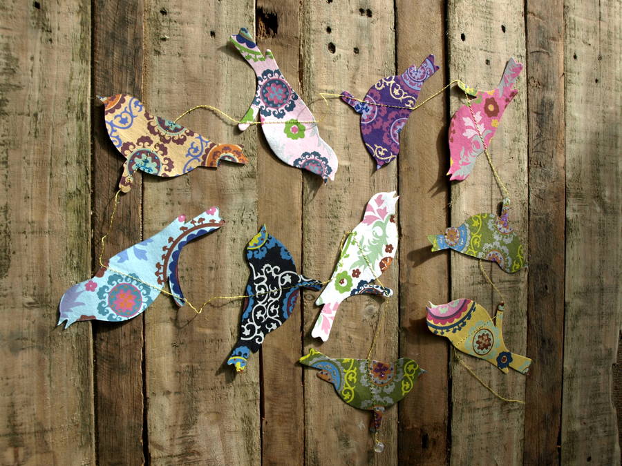 paper bird garland