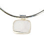 Silver And White Druzy Necklace, thumbnail 2 of 3