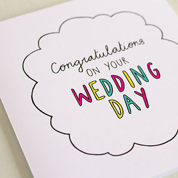 Congrats On Your Wedding Day – Square Journey Card By Veronica Dearly ...