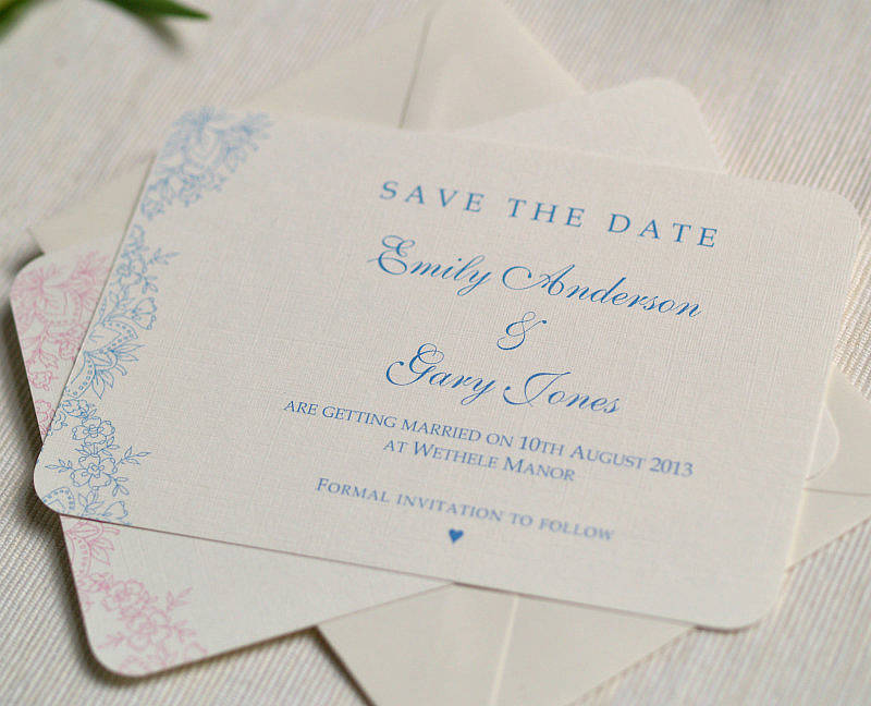 Pearlescent Save The Date Cards