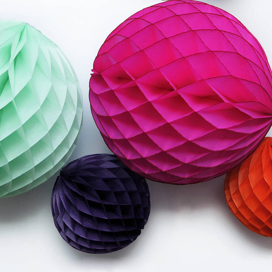  tissue  paper  honeycomb ball  party  decoration  by peach 