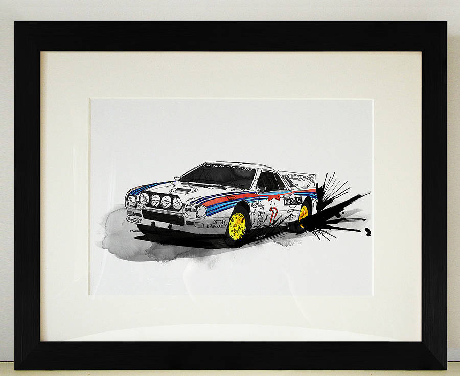 lancia 037 rally car illustration by hb illustration ...