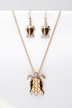Turtle Pendant Gold And Silver, 2 of 2