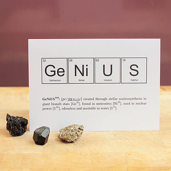 Nerd Or Genius Funny Periodic Table Cards, 3 of 4