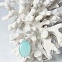 Solid Silver Necklace With Aqua Chalcedony Pendant, thumbnail 2 of 5