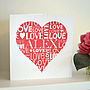 Personalised Love Heart Card, thumbnail 1 of 2