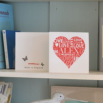 Personalised Love Heart Card, 2 of 2