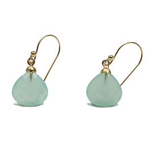 Aqua Chalcedony Earrings By Amara Notonthehighstreet