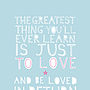 'To Love And Be Loved In Return' Personalised Print, thumbnail 8 of 10