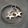 Handmade Porcelain Star Dangle Earrings, thumbnail 1 of 4