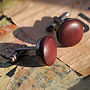 Vintage Style Leather Cufflinks, thumbnail 4 of 12