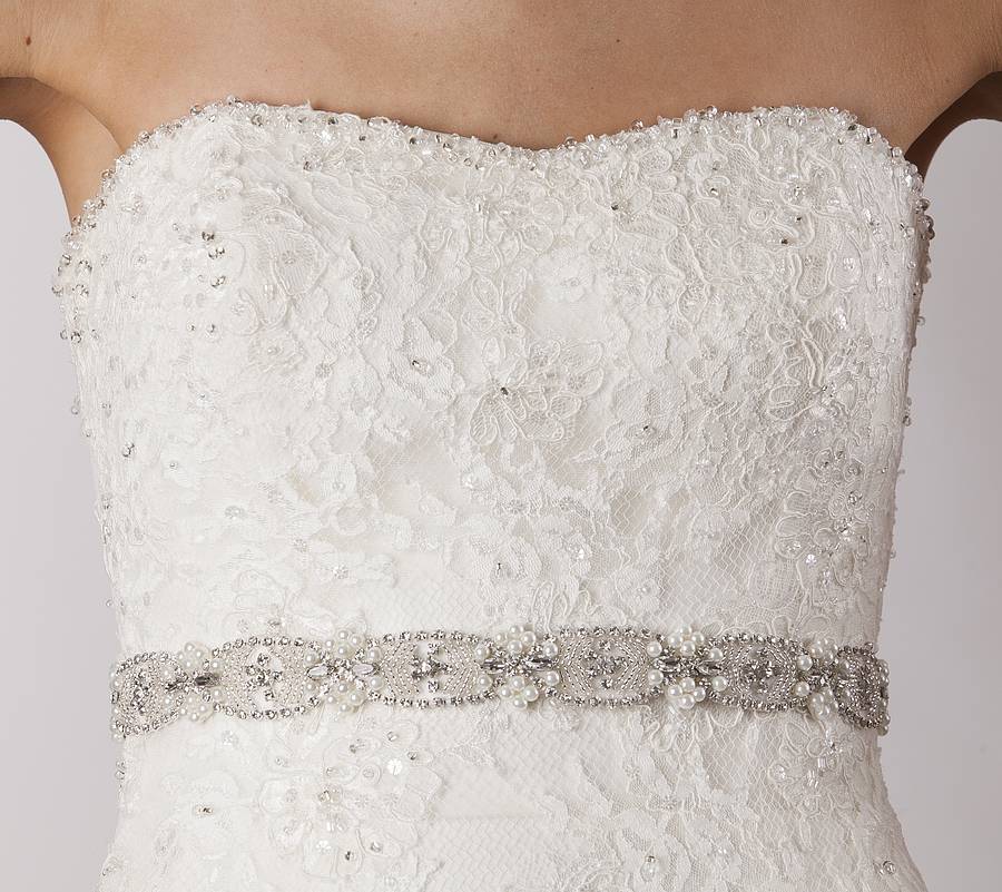 madeline wedding dress belt by sash & co. | notonthehighstreet.com