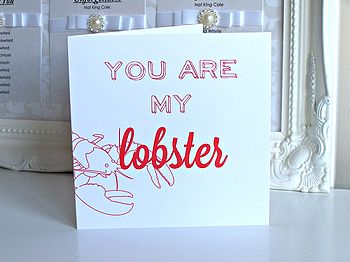 'You Are My Lobster' Card, 2 of 2
