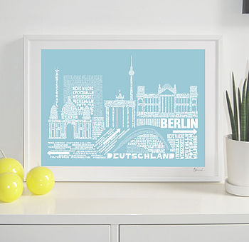Berlin Skyline Typography Print, 3 of 6