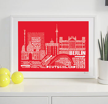 Berlin Skyline Typography Print, 4 of 6