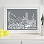 Manchester Skyline Typography Print, thumbnail 1 of 8