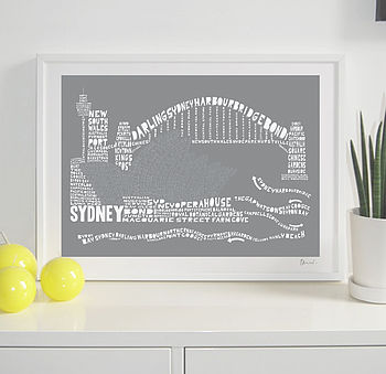 Sydney Skyline Typography Print, 4 of 8