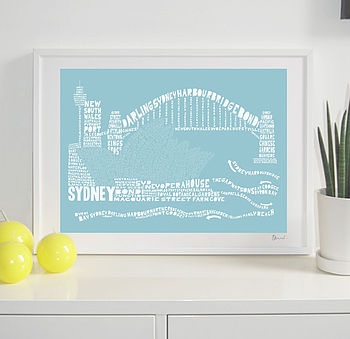 Sydney Skyline Typography Print, 5 of 8