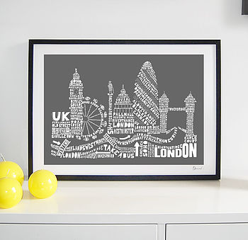 London Skyline Typography Print, 4 of 10